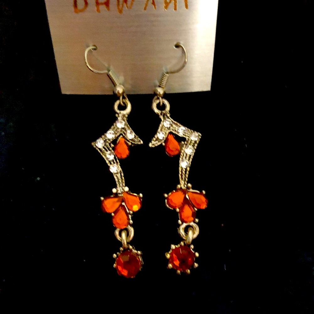 New Orange and Silver earrings